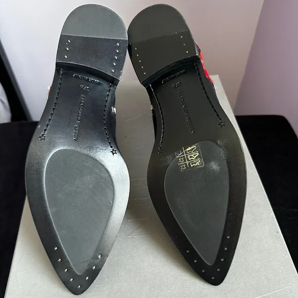 Alexander McQueen Braided Chain Leather Ankle Boots - Picture 7 of 14